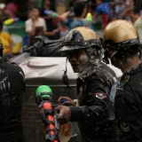 Slavnost vody - policie Bangkok